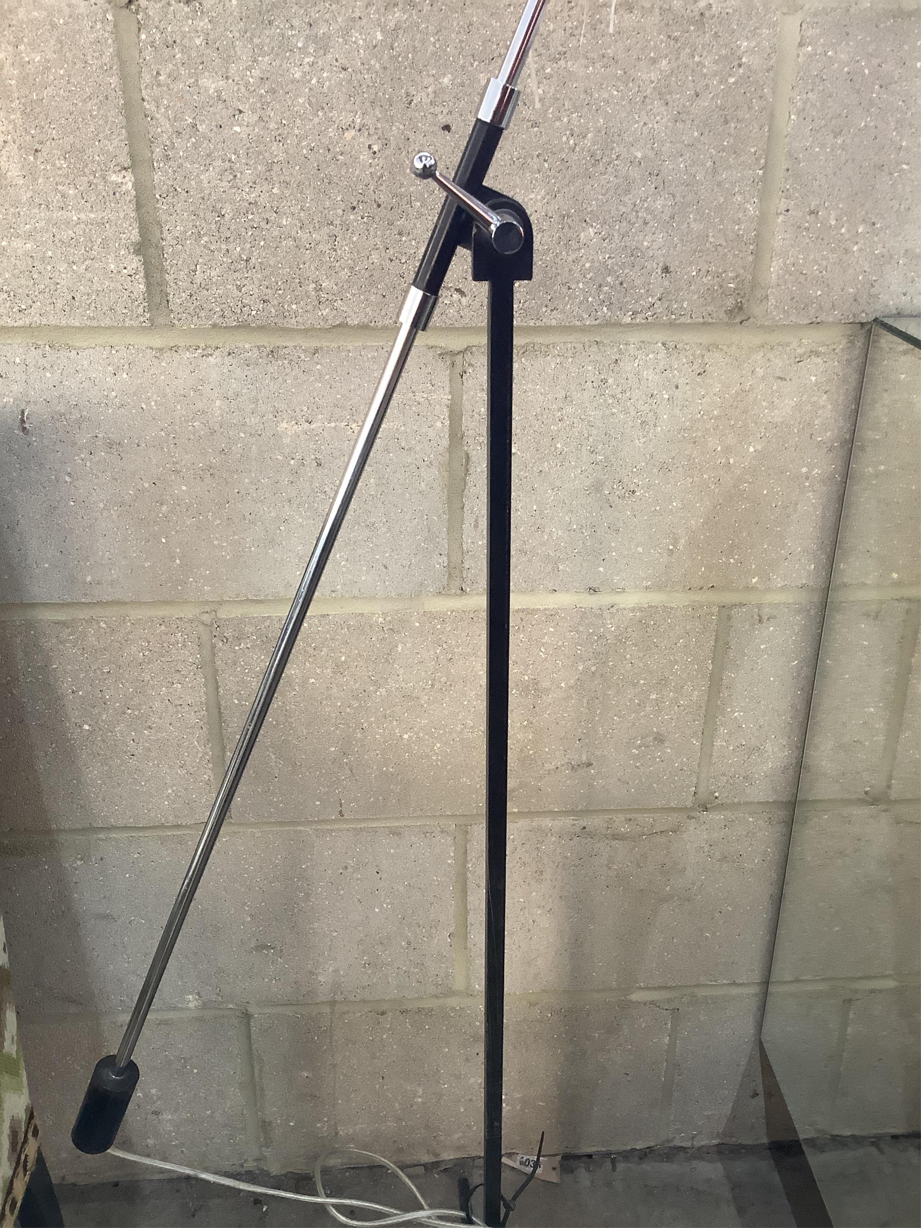 A mid century floor lamp, height 150cm. Condition - fair